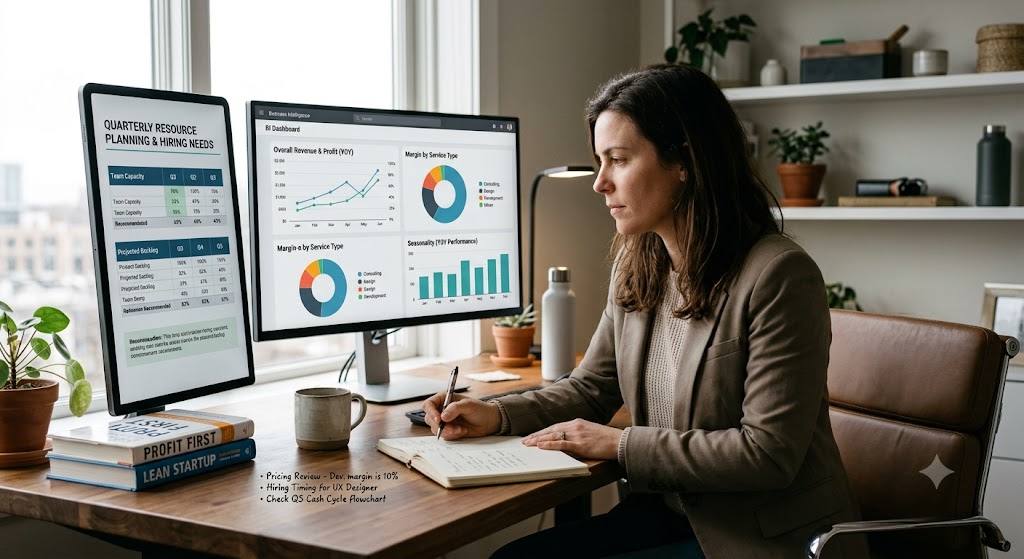 Business Owner Using QBO to Support Decision Making